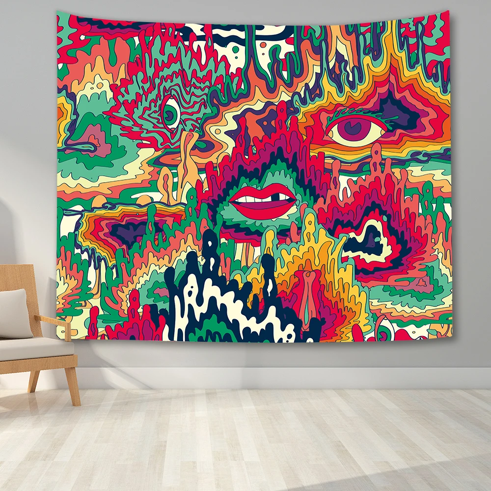 Психоделические гобелены милые животные Олень настенный покрывало домашний