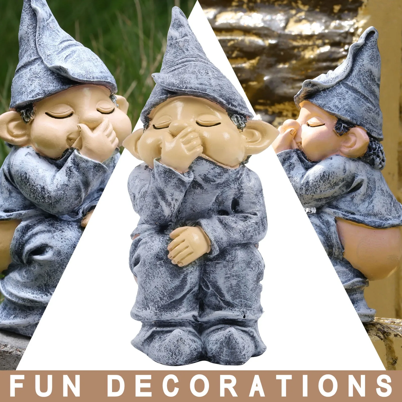 

Figurines Miniatures Funny Resin Naughty Garden Gnome Garden Decoration Statue Gnome Decoration Holders Desktop Decoration