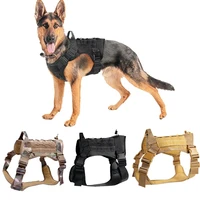 tactical pet vest service dog vest breathable military harness adjustable size training hunting molle dog tactical harnes
