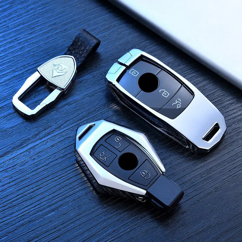 

Car Zinc Alloy Key Case Holder Cover For Mercedes Benz E C Class W204 W212 W176 GLC CLA GLA Car Accessories