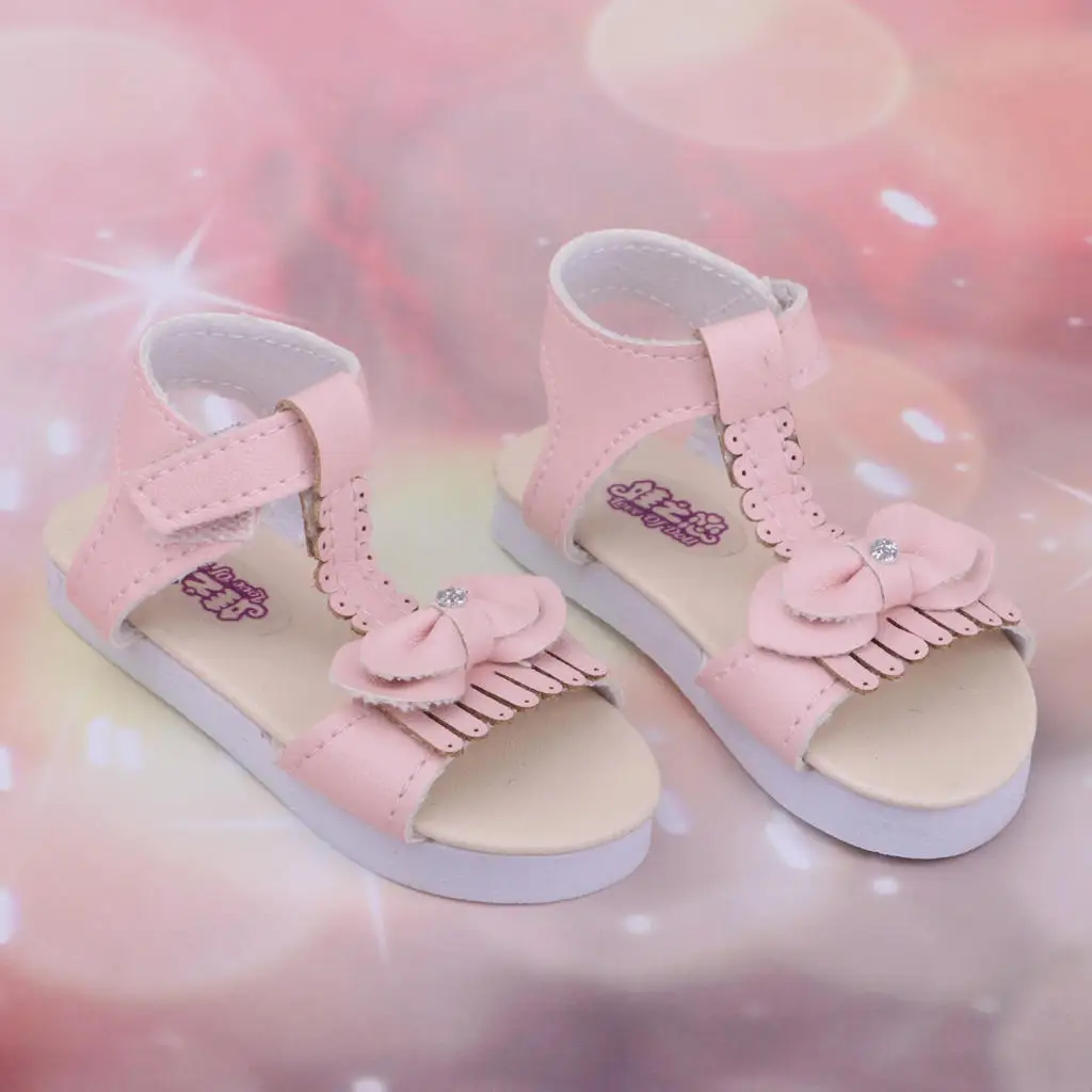 

Cute PU Leather Shoes Bowknot Shoes Sandals for 1/3 Doll Accessories