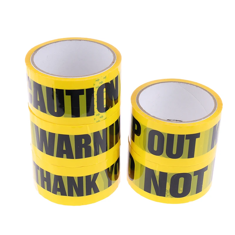 

1pc Warning Tape DIY Sticker For Mall Store School Danger Caution Barrier Remind Work Safety Adhesive Tapes 48mm*25m