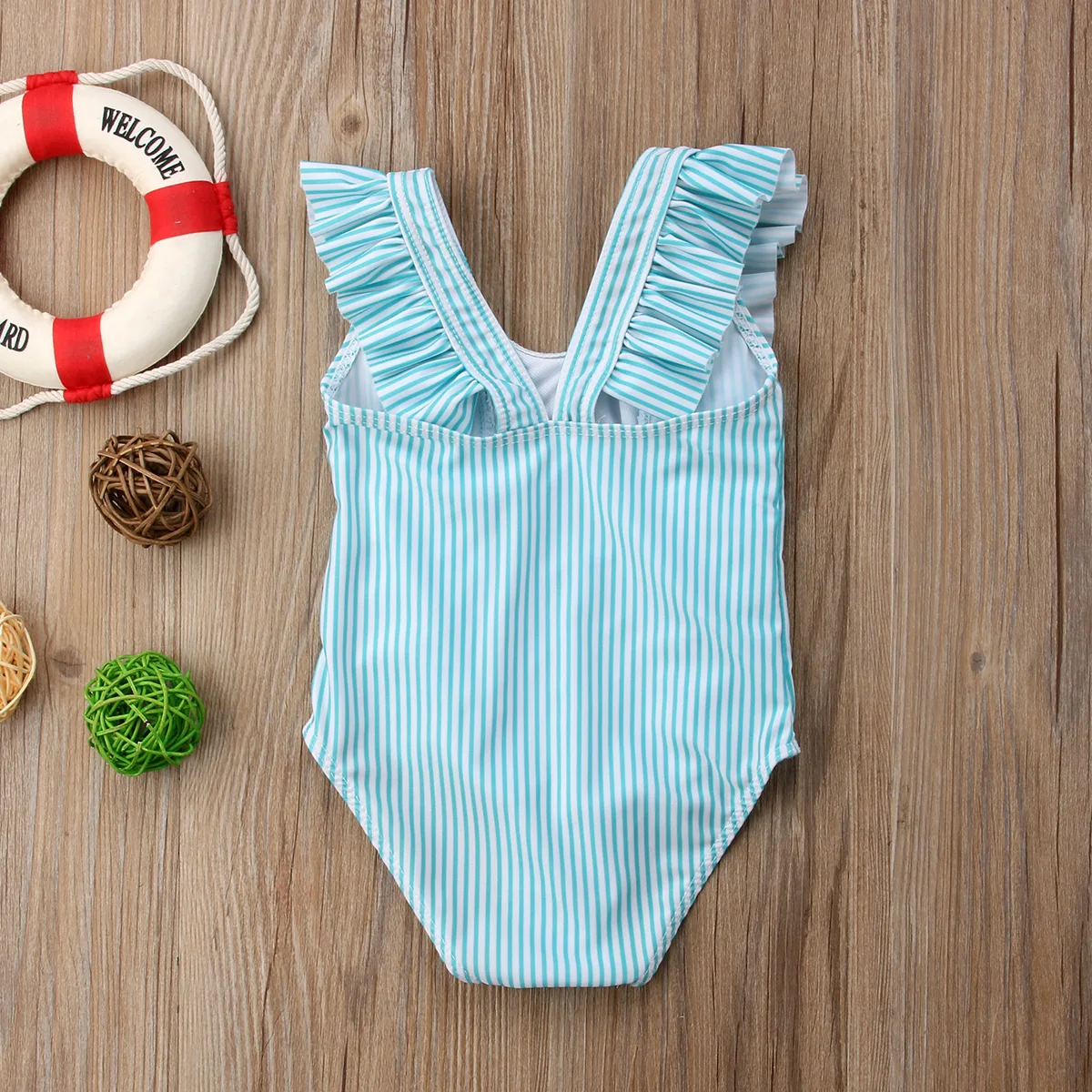 

Fashion Kids Baby Girls Striped Swimsuit Swimwear Bikini Bathing Suit Beachwear