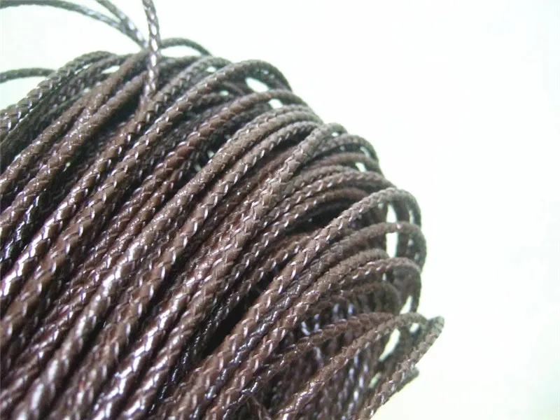 1 метр 5/6 мм круглый темно-коричневый плетеный шнур из натуральной кожи для