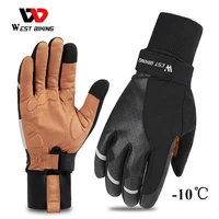 west biking 2020 winter sport gloves thicken lengthen warm cycling equipment men women outdoor skiing mtb bike motorcycle gloves