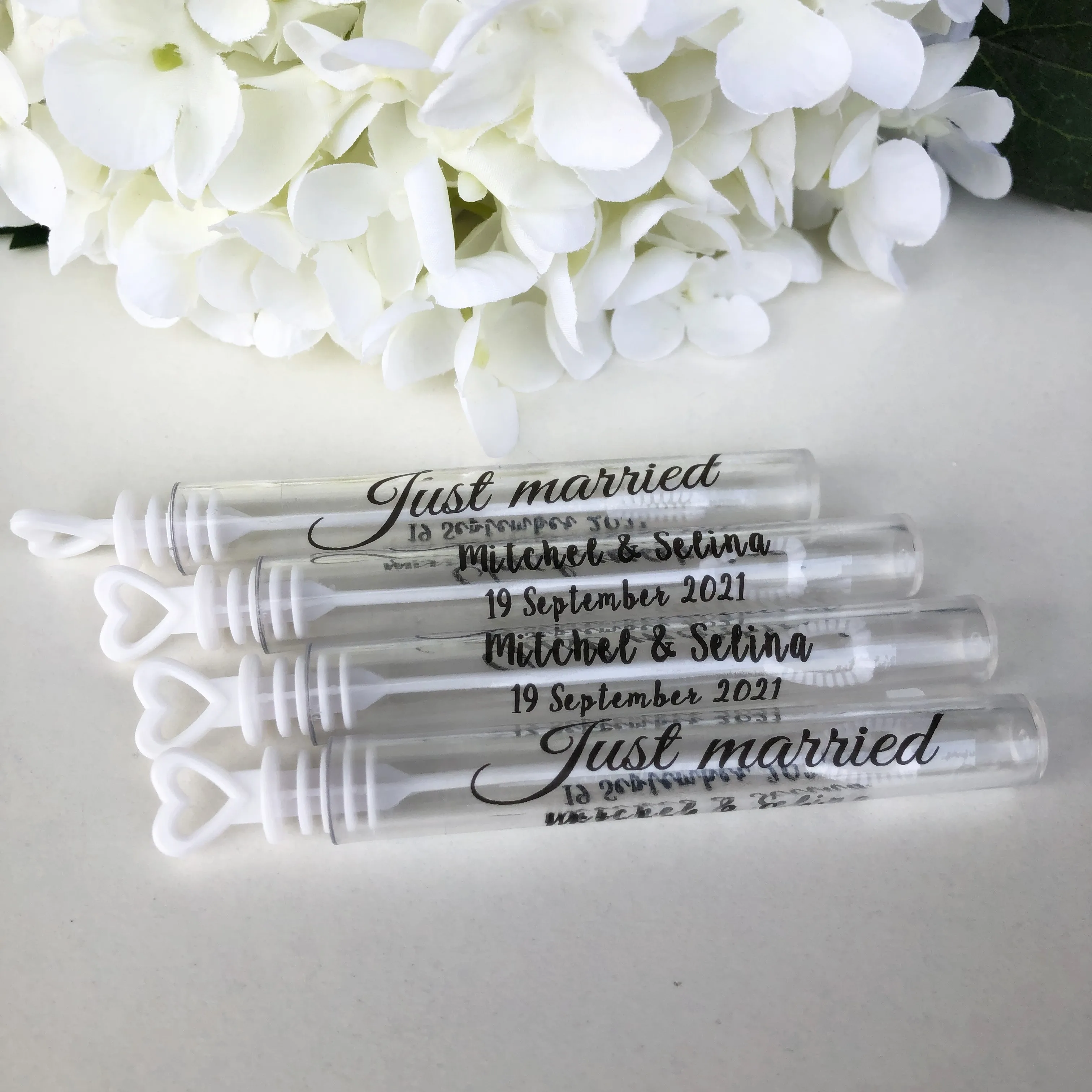 60 персонализированных наклеек на бутылки с пузырьками для свадебной церемонии