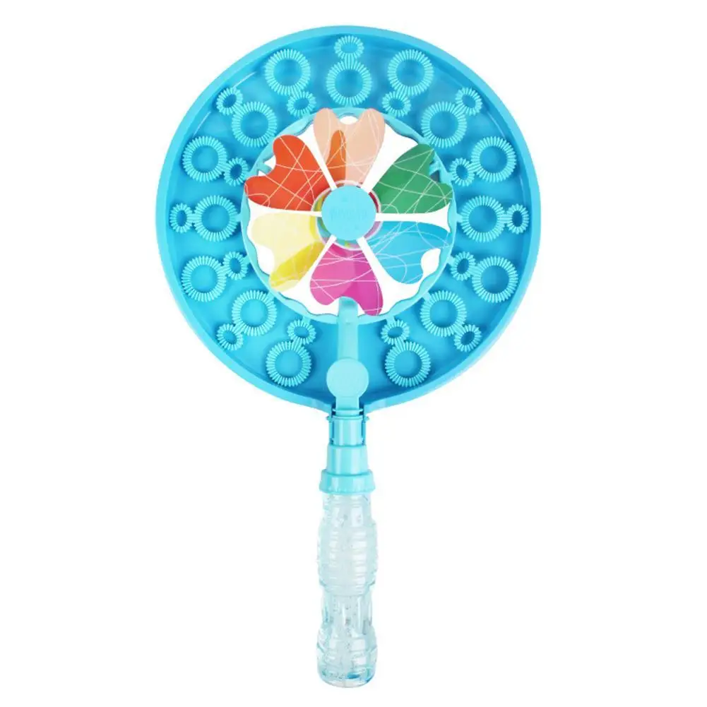 

Kid Handheld Windmill Manual Bubble Blowing Wand Stick Children Outdoor Toy