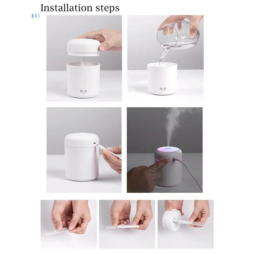 Модный Портативный Красочный увлажнитель воздуха в форме чашки Usb очиститель