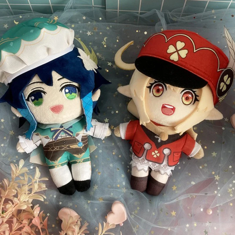 

Games Genshin Impact Kawaii Klee Barbatos Hu Tao Plush Toy Stuffed Doll Cartoon Plushie Cosplay Collection Gift Toys For Girls