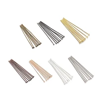 wholsale 200pcslot eye head pins 20 25 30 35 40 45 50 mm eye pins findings for diy jewelry making jewelry accessories supplies