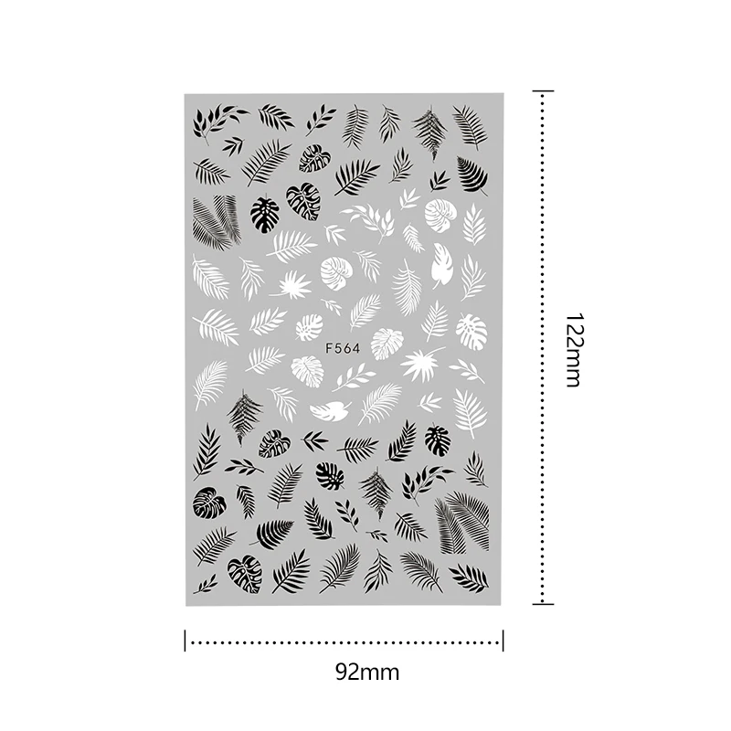 

1PC Nail Sticker Geometric Love-Letters Leaf Flower Snowflake Nail Art Decal Manicure Decorations