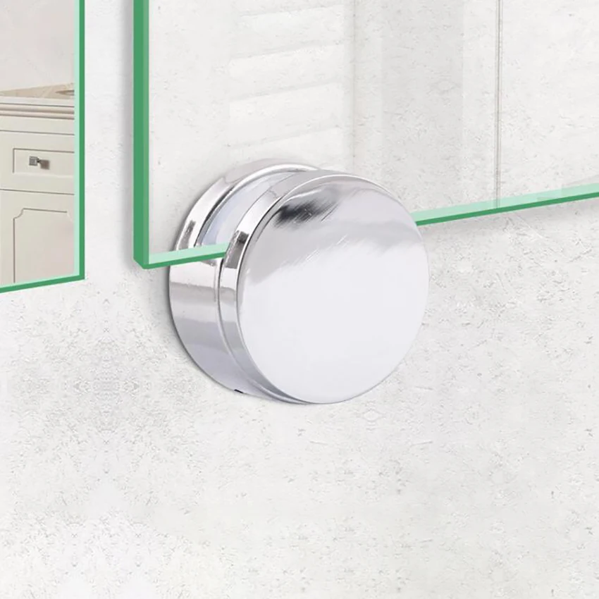 4 шт./лот круглый стеклянный зеркальный зажим для витрины в ванной держатель