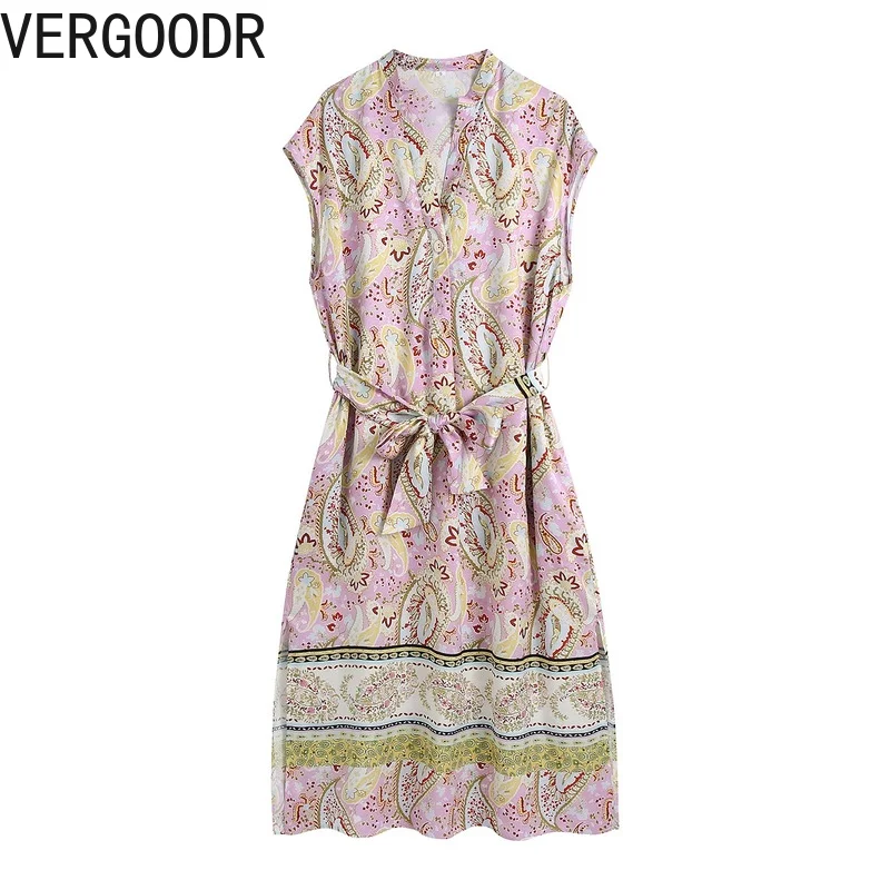 

Summer Women Sleeveless Long Dress Beach Vintage Boho High Waist Casual V-Neck Lace-Up Split Fork Tunic Draped Dresses Female
