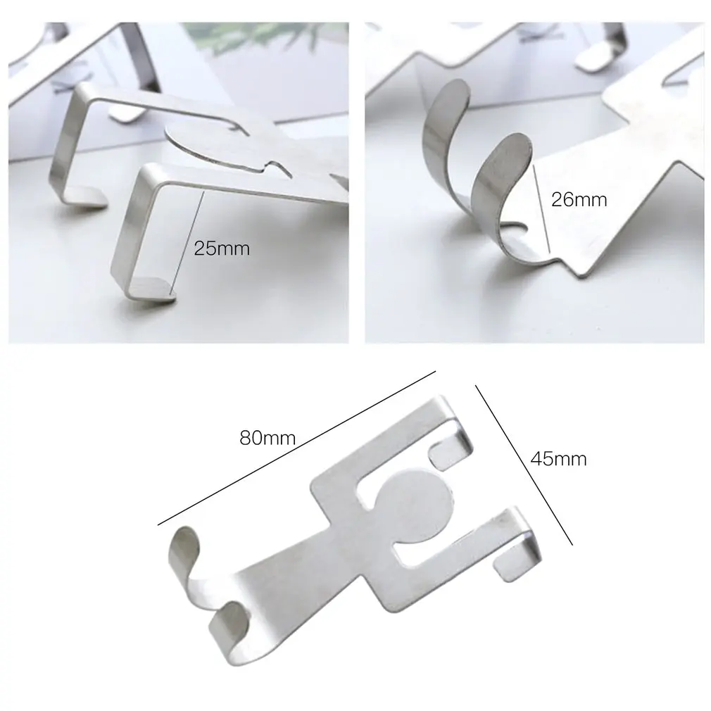 

2Pcs/Set Stainless Steel Cartoon Character Shaped Back Door Hooks Clothes Hat Hook Wall Hanger Clothes Storage Rack Tool