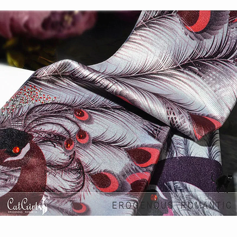 Женские колготки RUIN фиолетовые и синие с принтом павлина для девочек | Женская