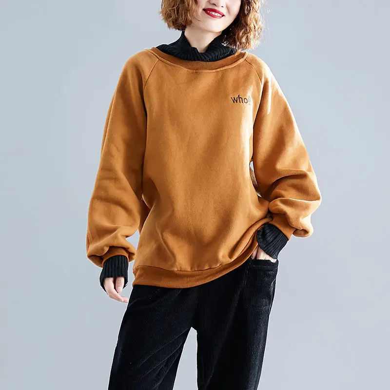 Новая зимняя Толстая Женская водолазка в стиле High Street с простыми надписями