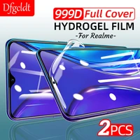 2pcs hydrogel film for realme narzo 50a 50i 30 20a gt neo 2 8i 7i 6 7 8 pro screen protector oppo find x2 x3 neo pro soft film