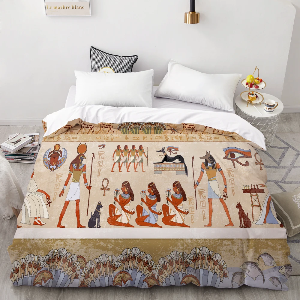 Ancient egypt 3D HD Digital Print Custom Duvet Cover,Comforter/Quilt/Blanket case Queen/King Bedding 220x240/200x200 Ancient egypt - Цвет: Ancient egypt