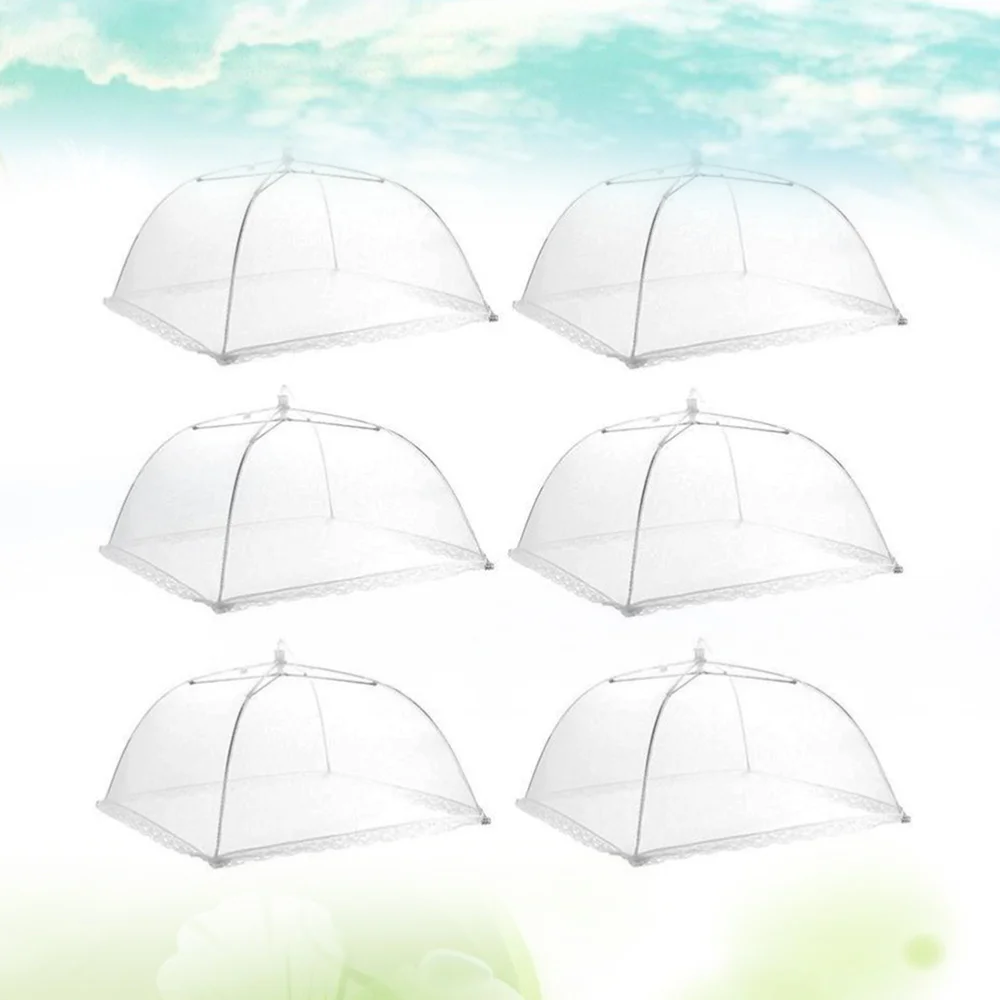 

12pcs Home Use Folding Foods Lid Cover Multifunctional Kitchen Mesh Mloth Food Cover Anti-flies Fruit Vegetable Dish