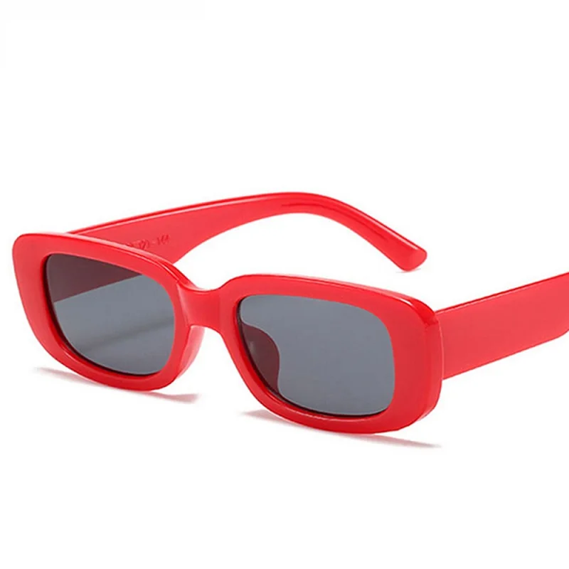 

Retro trend small frame square sunglasses female personality candy color sunglasses male net red plain face glasses