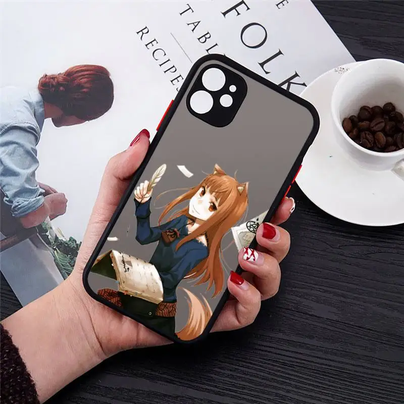 

Spice and Wolf animation Phone Case matte transparent For iphone 7 8 11 12 plus mini x xs xr pro max cover