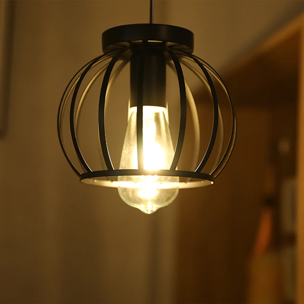 

Кованые железные Арбузные светодиодные потолочные светильники, винтажные промышленные лампы в стиле ретро, лофт для гостиной, кухни, клетк...