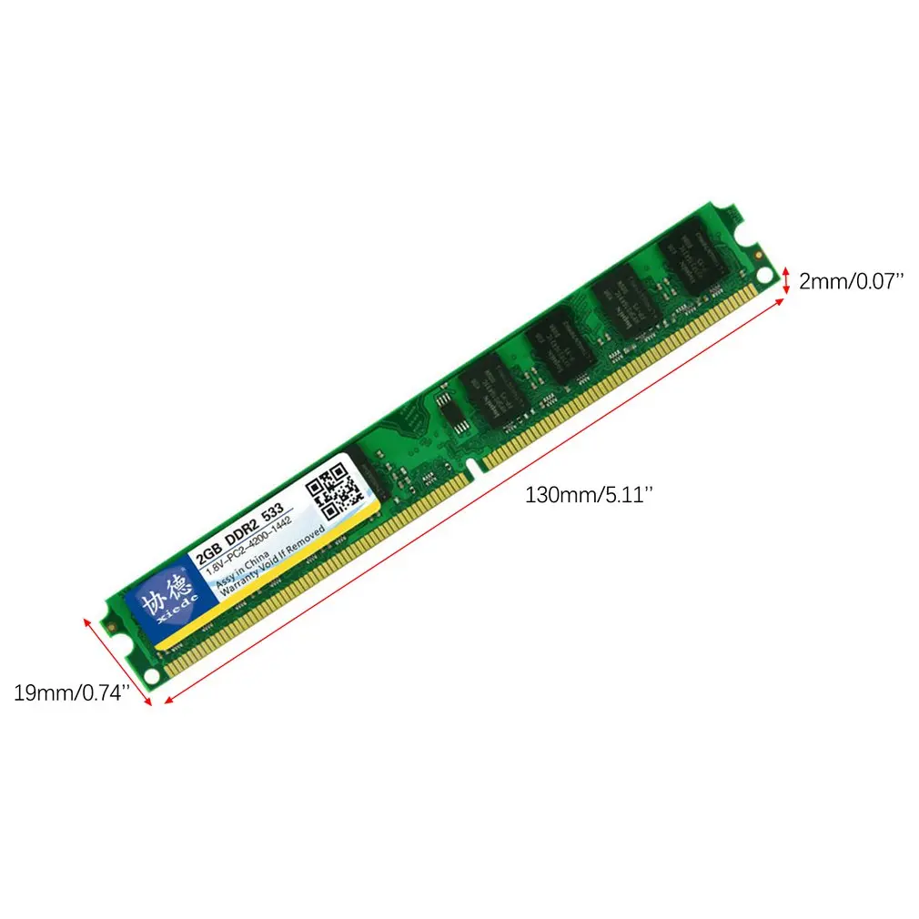 Модуль памяти xiede DDR2 533 1G/2G для настольных ПК PC2 4200 совместимый с процессором Intel и