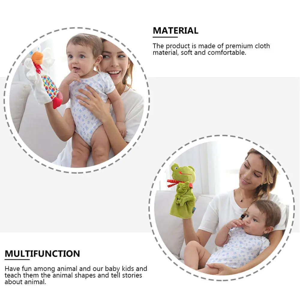 

2pcs Hand Dolls Interesting Hand Puppet Toys Parents-child Interactive Toys