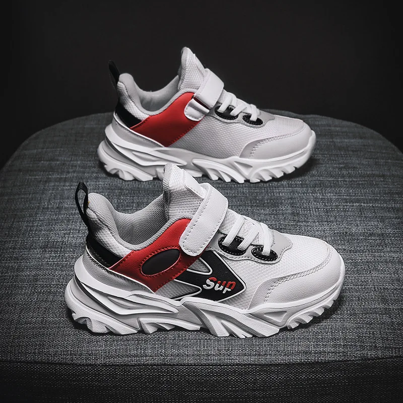 

2021 children's shoes boys mesh breathable shoes new autumn fashion big children light casual running shoes Botas Hombre