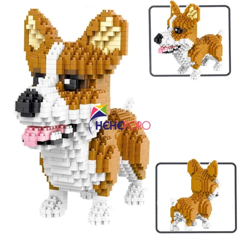 

1237 шт. 16043 корги Keji Diamond Micro кирпичей среднего Размеры в заказе будет отправлена модель блок строительные блоки, игрушка для домашней собаки, ...