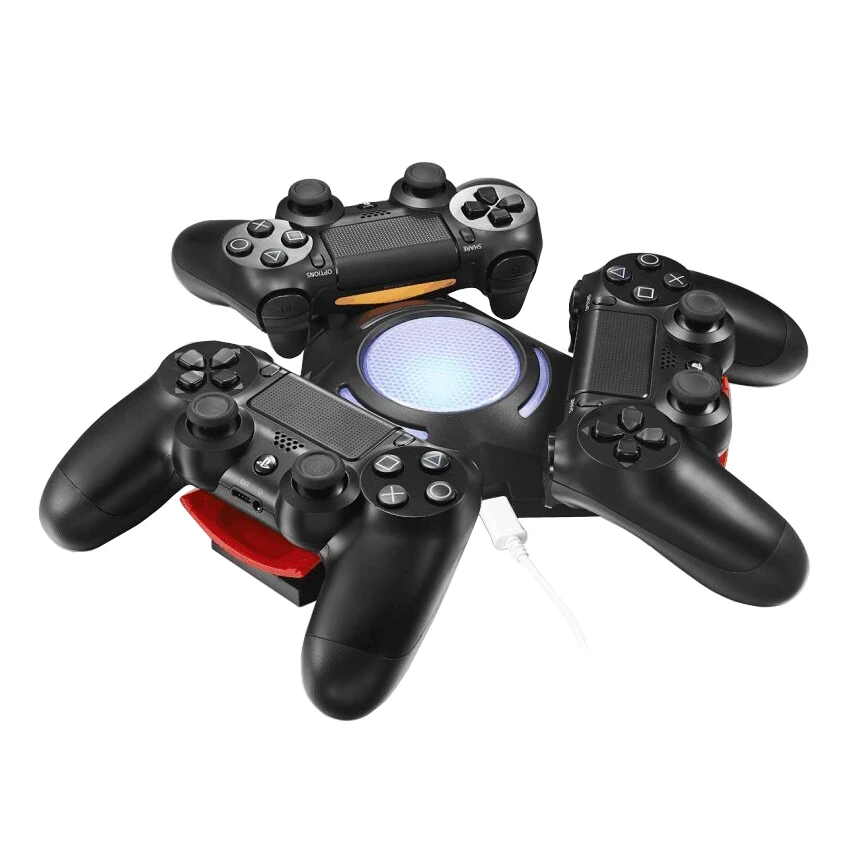 OSTENT светодиодный док-станция с тремя зарядными устройствами для sony PS4 беспроводной контроллер