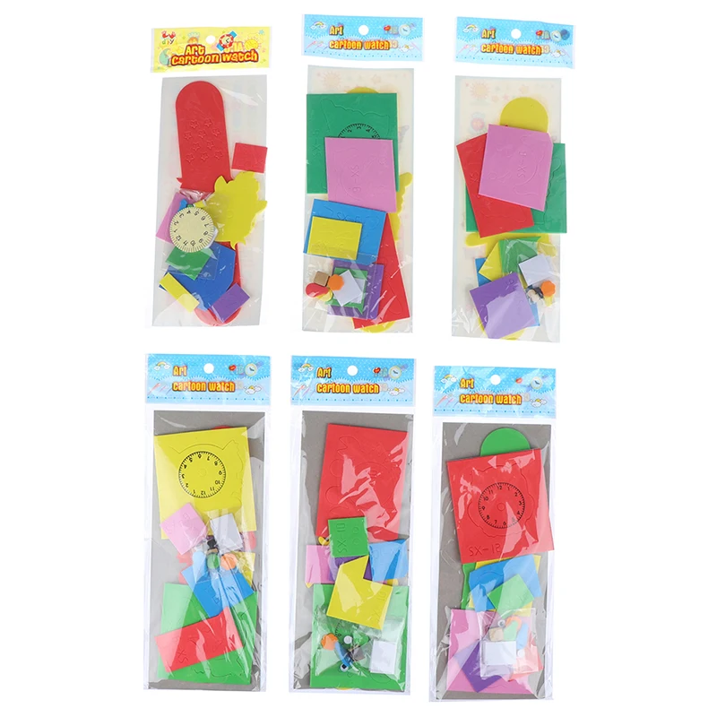 12 видов конструкций DIY 3D EVA пена стикер для рукоделия часы ручной работы Обучающие