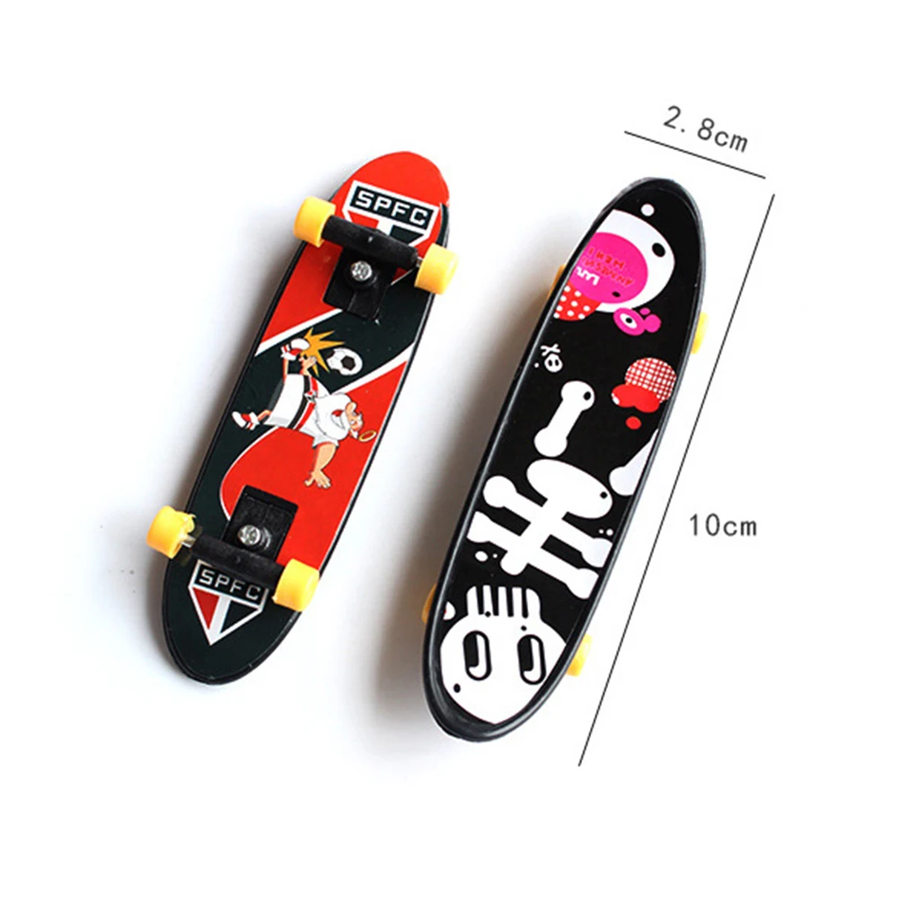 Random Printing Professional Alloy Stand FingerBoard Skateboard Mini Finger Boards Skate Truck Finger Skateboard For Kid Toy images - 6