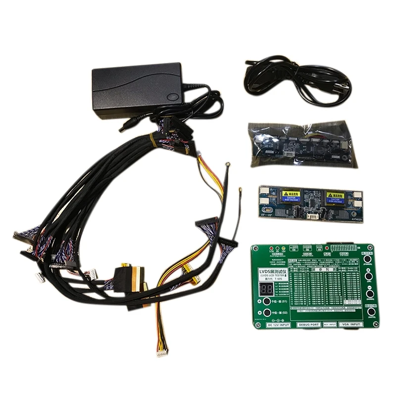 

Panel Test Tool Laptop LCD/LED Test Tool Panel Screen Tester 14PCS Lvds Cables Inverter for TV/Computer,EU PLUG
