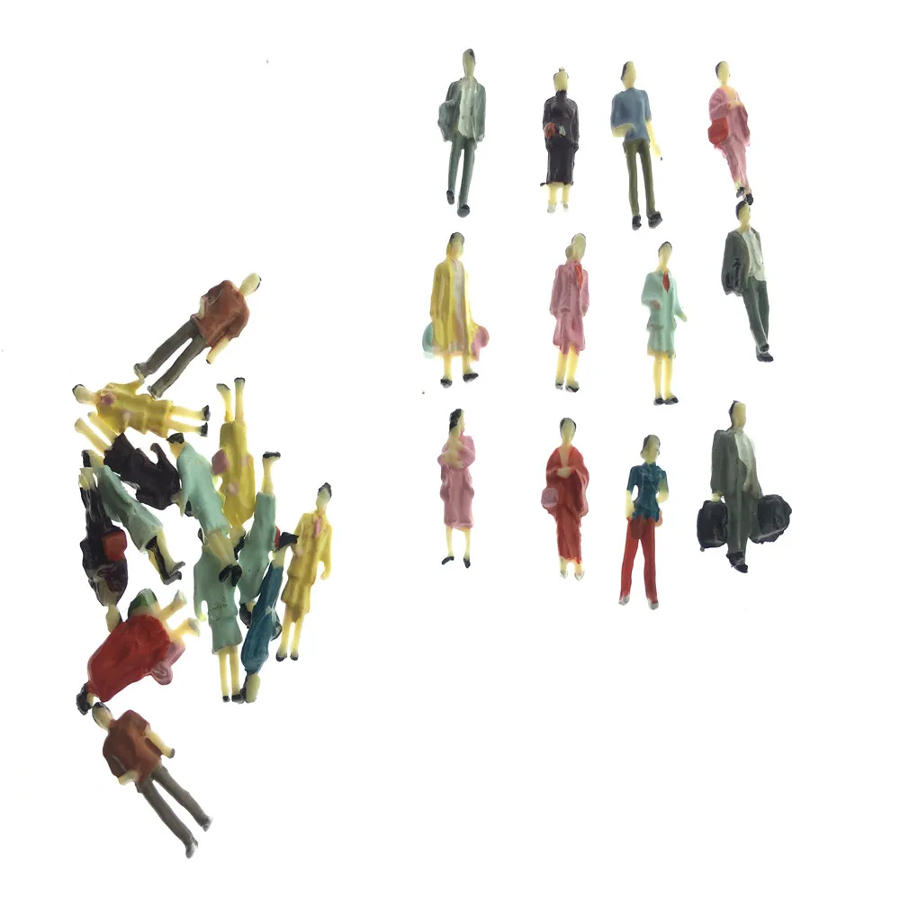 50 мест стоя хо масштаб соотношение 1:87 Миниатюрная кукла модель статуя пейзаж