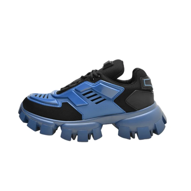 

Fashion Men Women Knit Elastic Fabric Mixed Colors Platform Rubber Sole Men's Women's Couples Trainer Running Dad Sneakers Shoes