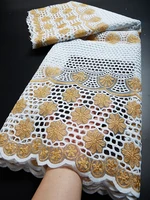 african lace fabric 2021 high quality swiss cotton voile lace embroidered hole lace 2 5 yards material for party dress sewing