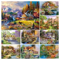 5d diy diamond painting house landscape full drill mosaic embroidery handmade hobby cross stitch kits home decor picture gift