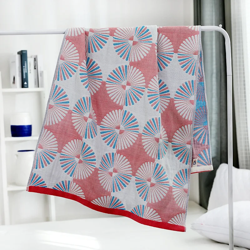 

New Cotton Dandelion Four Layers Gauze Bath Towel Household Water-Absorbing Wrap Turkish Towels Large