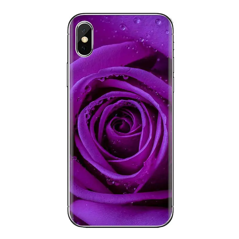 Life Beauty purple rose Flower Paint TPU Case Cover For iPod Touch Apple iPhone 11 Pro 4 4S 5 5S SE 5C 6 6S 7 8 X XR XS Plus Max |