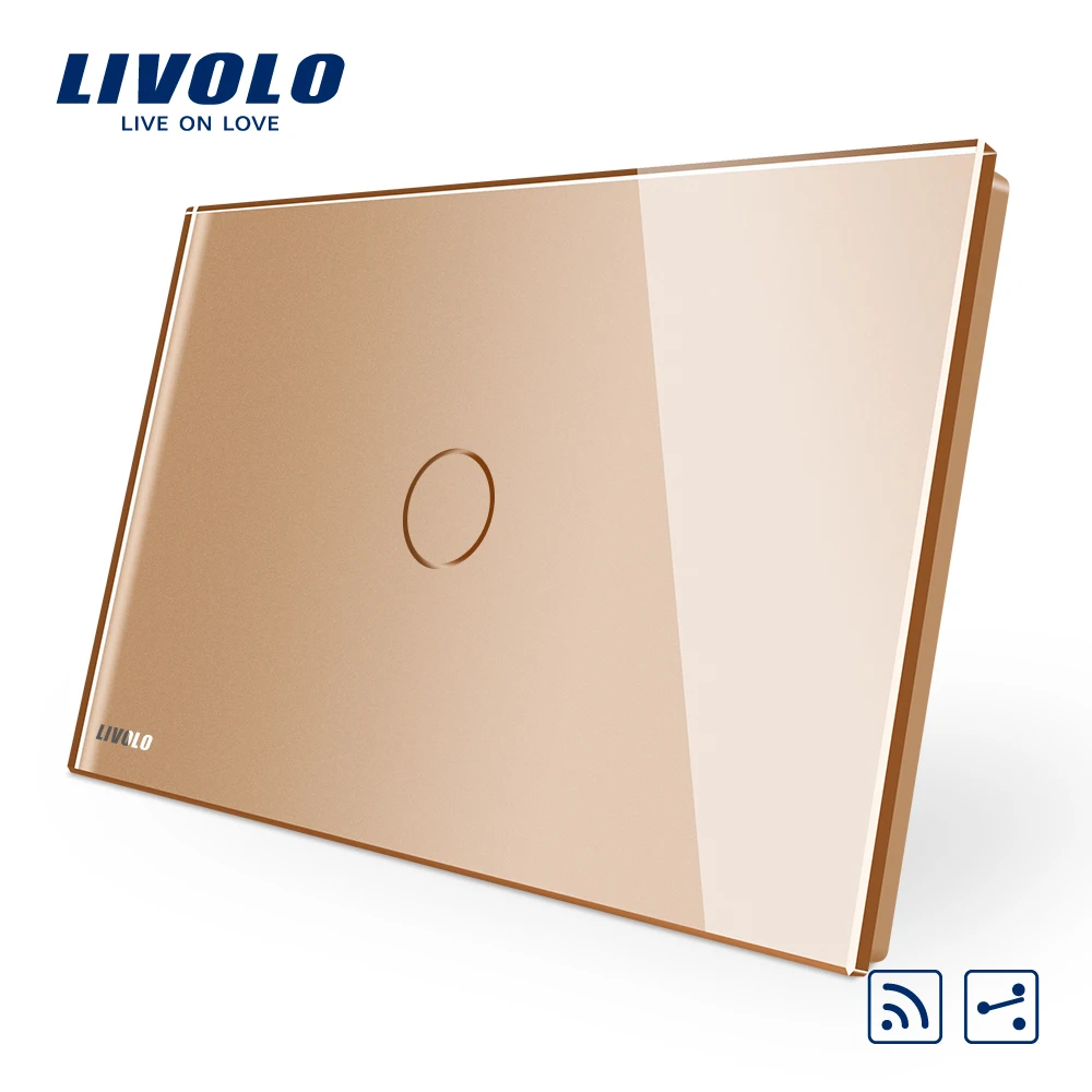 Livolo Хрустальная стеклянная панель смарт переключатель AU US C9 стандарт 2 способа