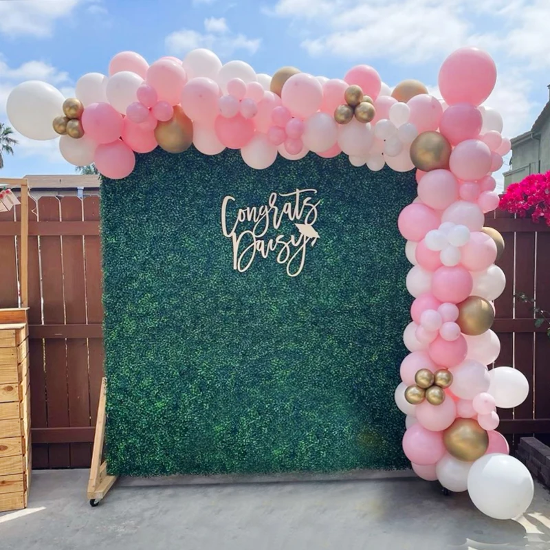 

100Pcs Balloons Arch Set Pink White And Golden Balloon Garland Wedding Baby Baptism Shower Birthday Party Balloon Decoration