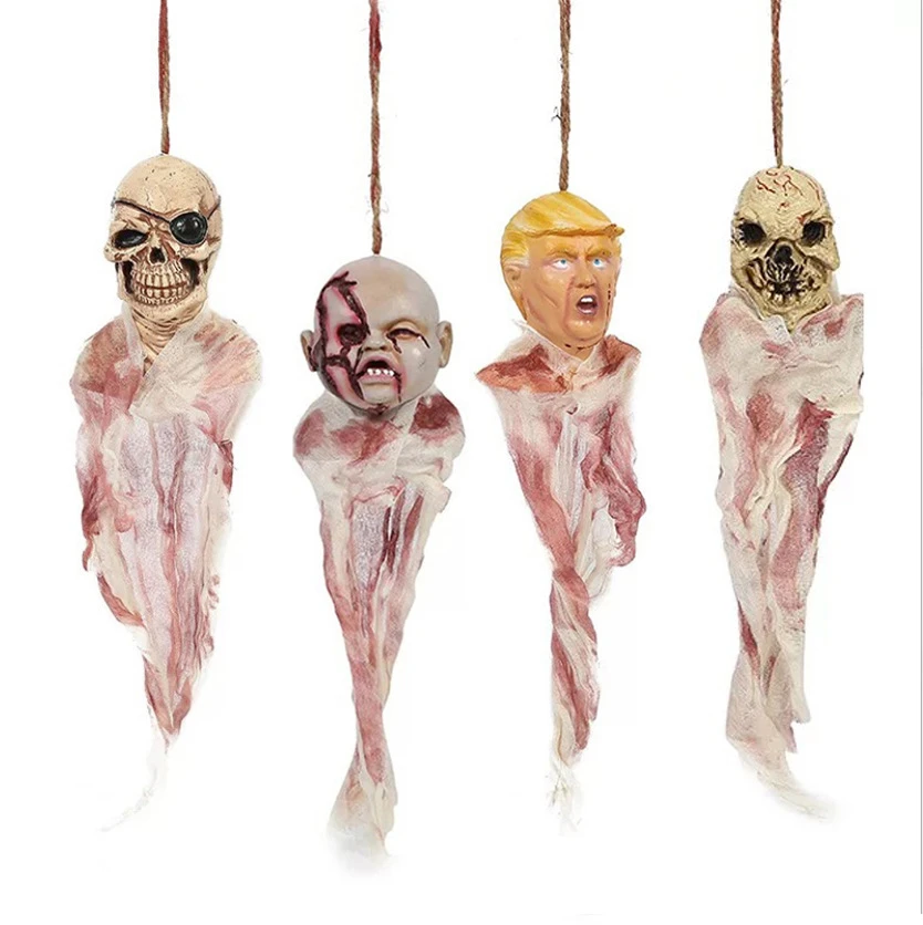 

Реквизит для фестиваля, скелет злого ребенка, Череп, подвесной труп, торс, Хэллоуин, дом с привидениями вечерние украшение для дома и улицы