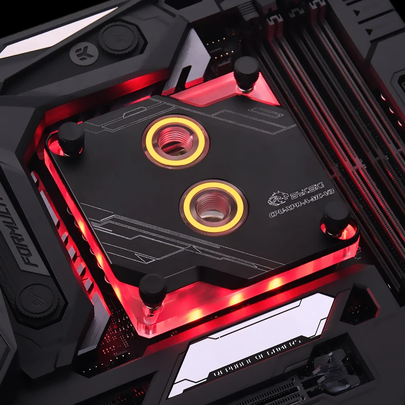 Bykski cpu водоблок cpu-XPR-A-MC-V3 для INTEL LGA1150 1151 1155 1156 2011X99 черный серебристый RGB поддержка GND водяное охлаждение