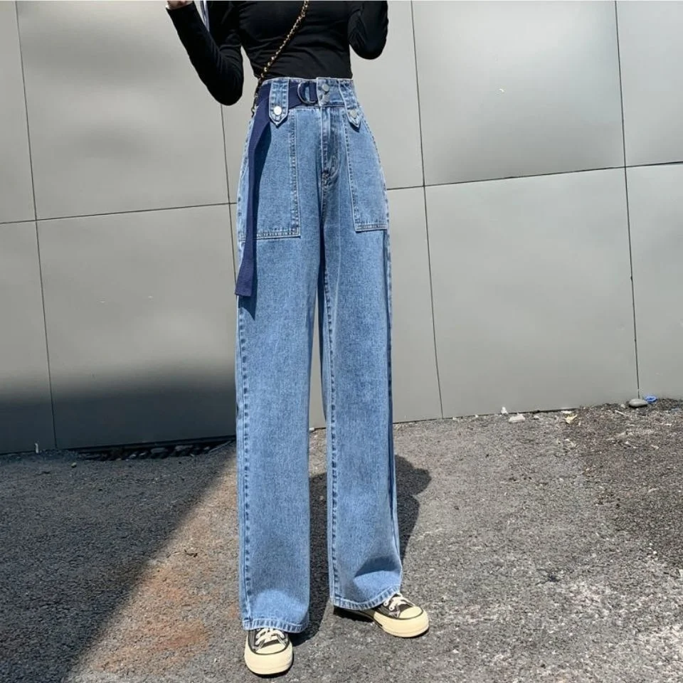 

Casual Straight Jeans Girls Boyfriend Solid Pants Boys Autumn Trousers Harajuku Jean Denim Bagge Cool Summer Basic Jeans Women