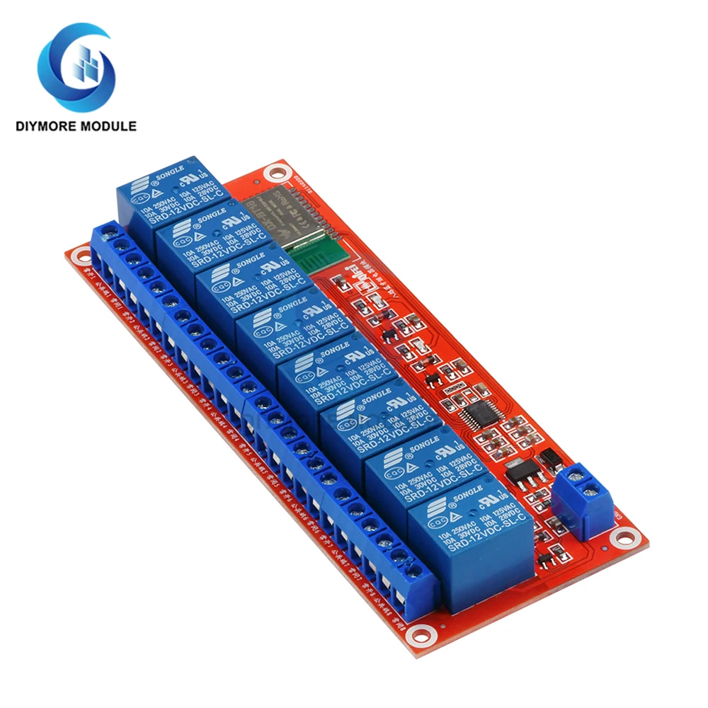 Релейный модуль Bluetooth 5 В 12 8 каналов | Электронные компоненты и принадлежности