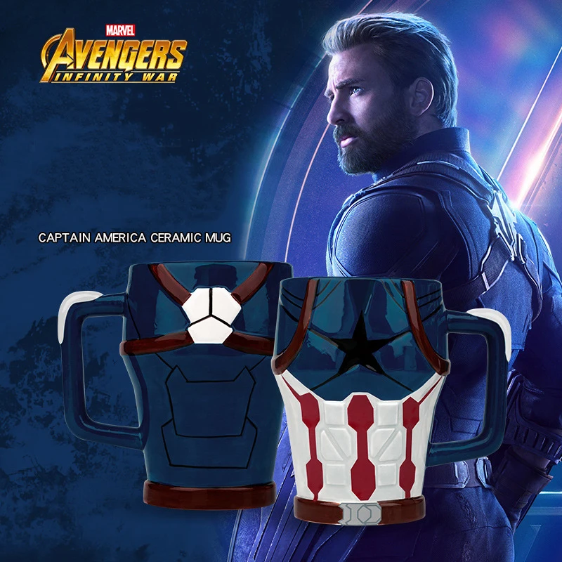 

Дисней Марвел кружка Мстители 3 Творческий Капитан Америка керамическая кружка Ручка Кофе Молоко любителей чашки