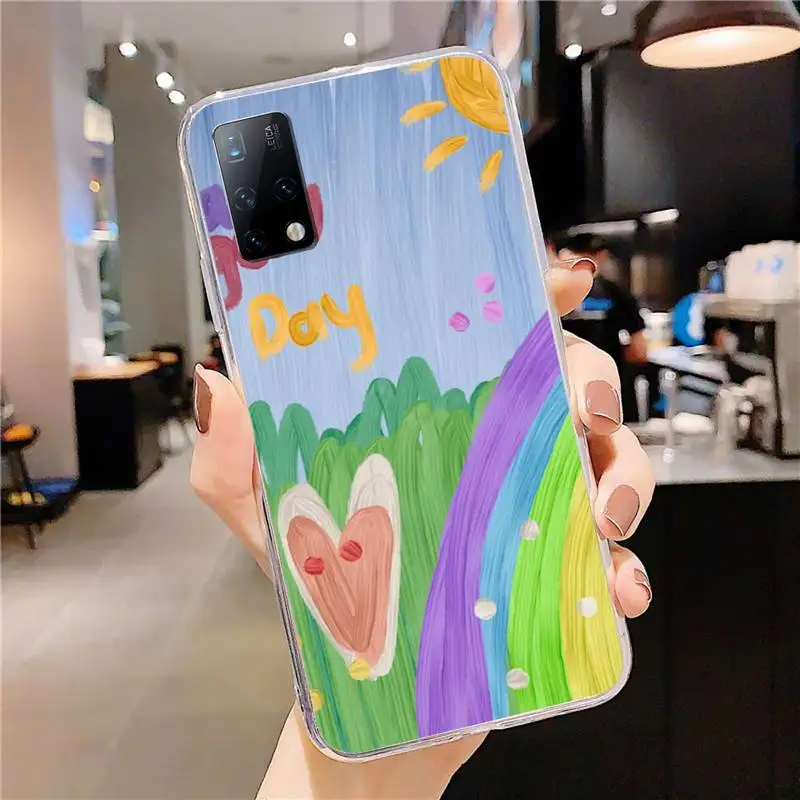 

Watercolor Painting Phone Case for Samsung Galaxy S20 S10 Plus A21S A51 A71 Cover Note 20 Ultra Lite Fundas Coque