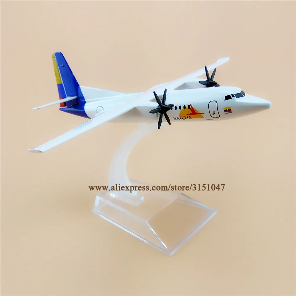 Air SATENA FOKKER F-50 Airlines Propeller Airways модель самолета из сплава металла литья под давлением
