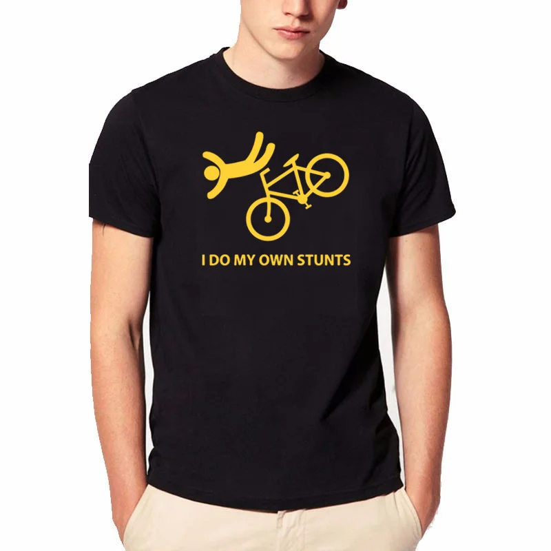 

Повседневная футболка с принтом я делаю свои собственные трюки качественные Летние Стильные хлопковые мужские футболки с принтом